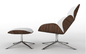 Скандинавское кресло для отдыха креветки дизайна, кожаный стул креветки Кор с Оттоман поставщик