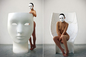 Функция 92 * 94 * 134км стула маски Немо стеклоткани человеческого лица декоративная поставщик