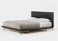 Обитая тканью современная кровать рамки, кровать размера двойника пользы спальни древесины дуба поставщик