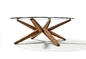 Стеклянная верхняя кормовая круглая мебель твердой древесины журнального стола металла современная домашняя поставщик