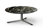 Изготовленный на заказ цвет золы таблицы верхней части мрамора размера, Метал дизайн круглого стола современный поставщик