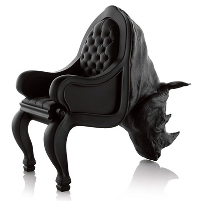 Китай Коммерчески чернота формы домашней мебели стула/софы носорога стеклоткани животная поставщик
