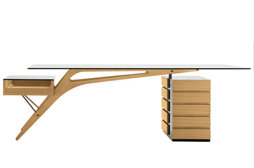 Китай Таблица Карло Моллино комнаты офиса, стол сочинительства Кавоур золы деревянный небольшой стеклянный поставщик